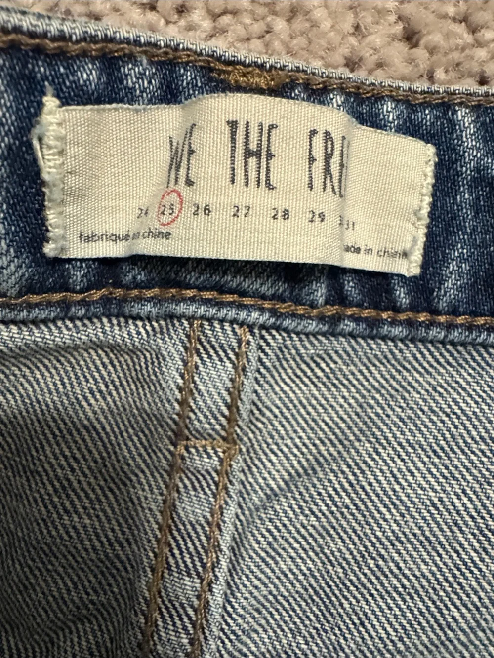 We The Free Denim Zip-Front Mini Skirt - Blue